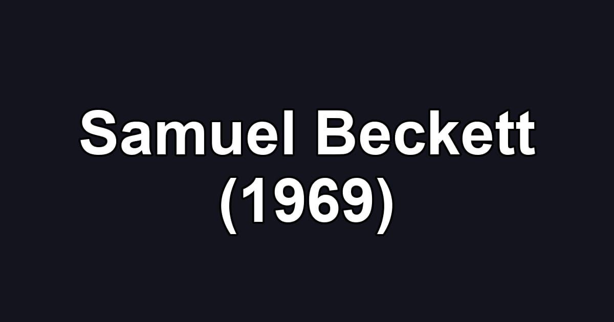 Samuel Beckett (1969)