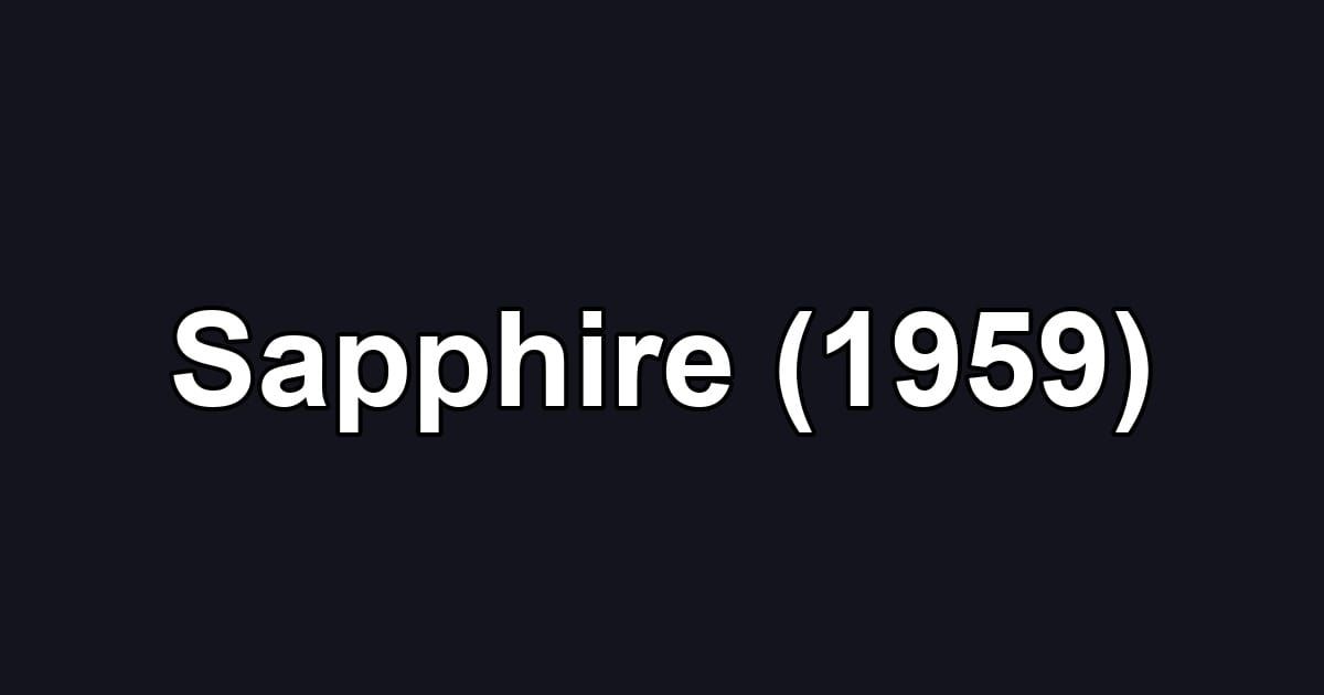 Sapphire (1959)