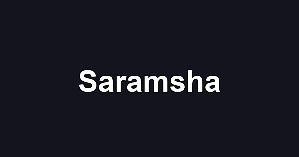 Saramsha