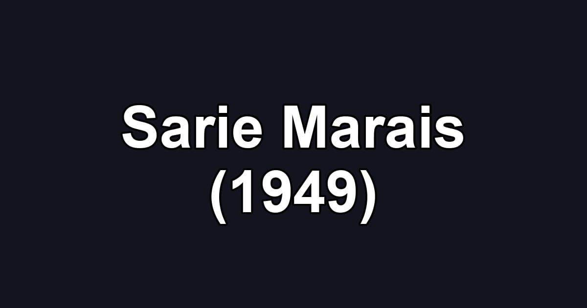 Sarie Marais (1949)