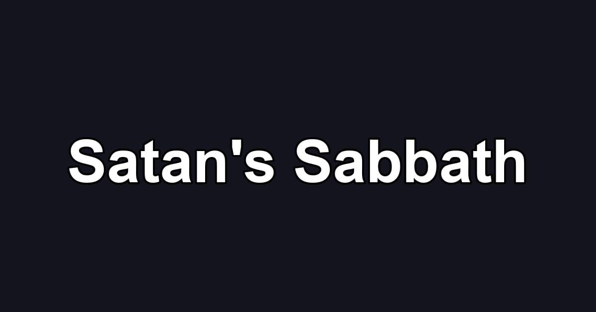 Satan's Sabbath