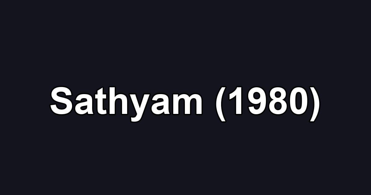 Sathyam (1980)