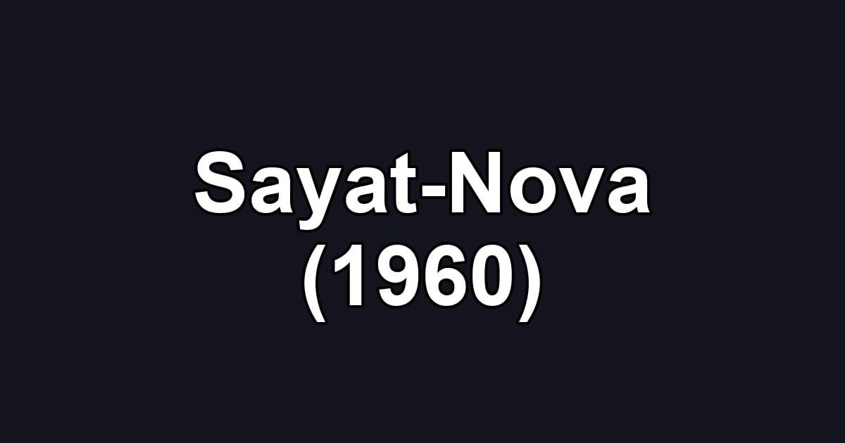 Sayat-Nova (1960)