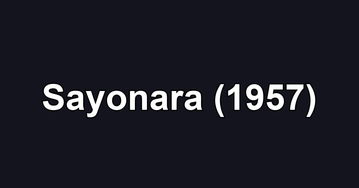 Sayonara (1957)