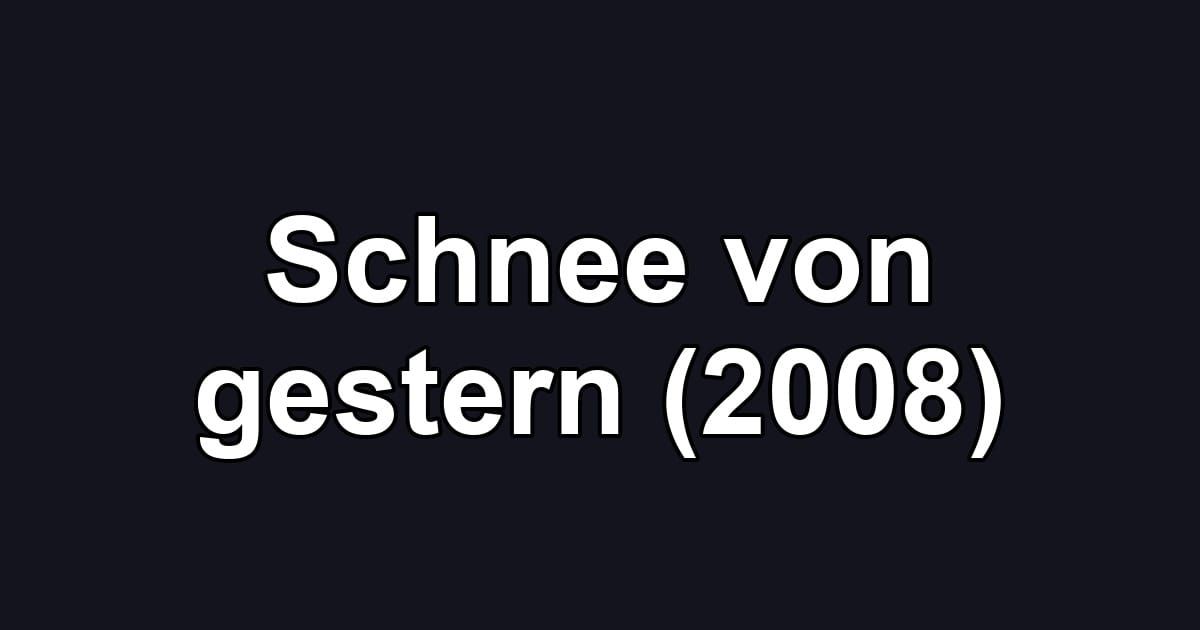 Schnee von gestern (2008)