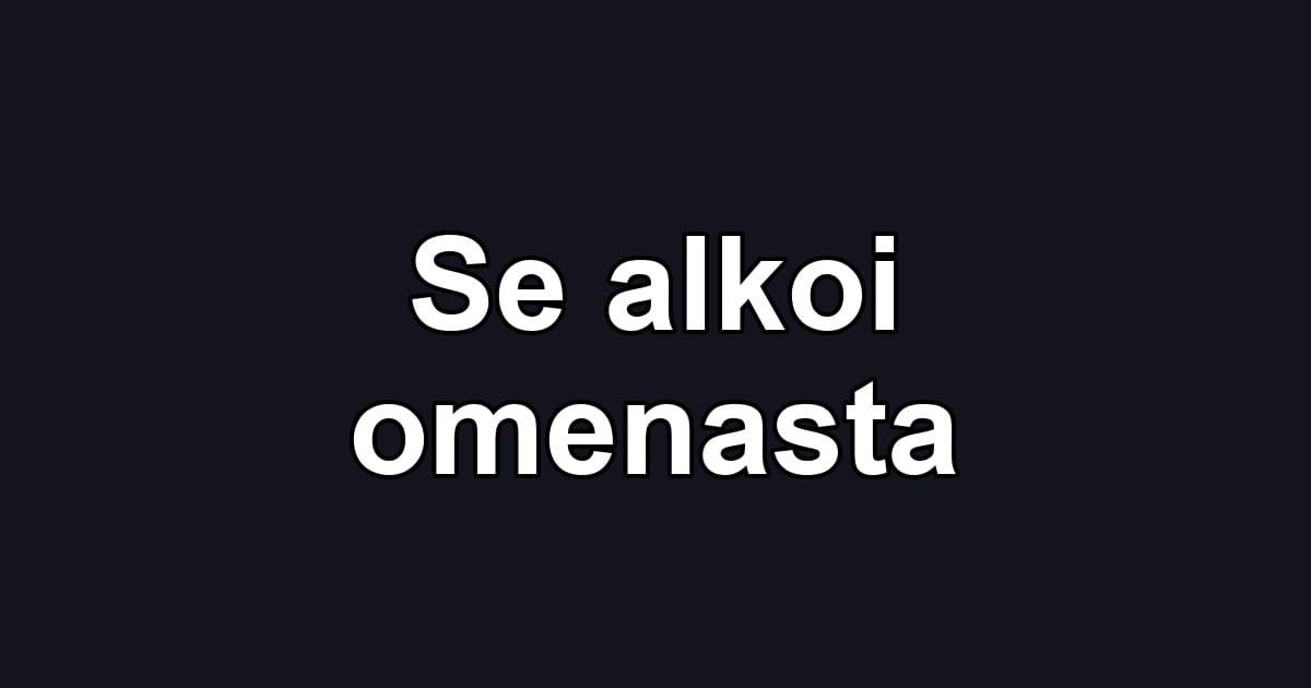 Se alkoi omenasta