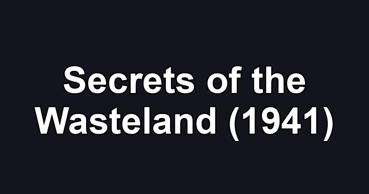 Secrets of the Wasteland (1941)