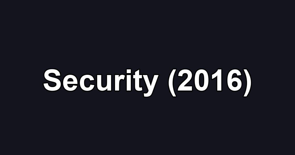 Security (2016)