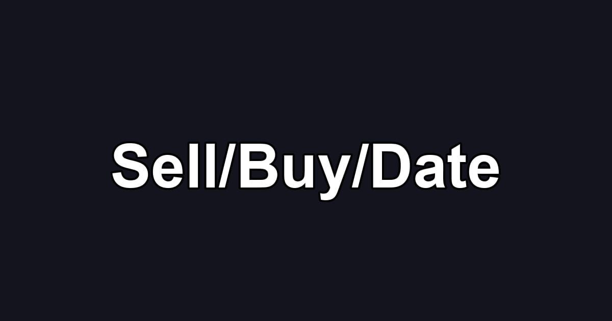 Sell/Buy/Date