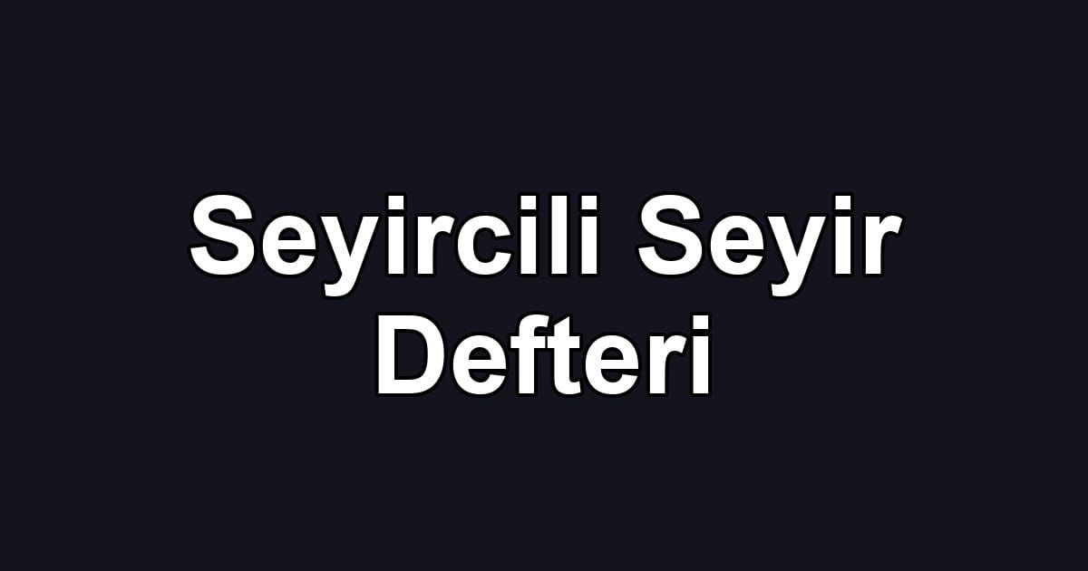 Seyircili Seyir Defteri
