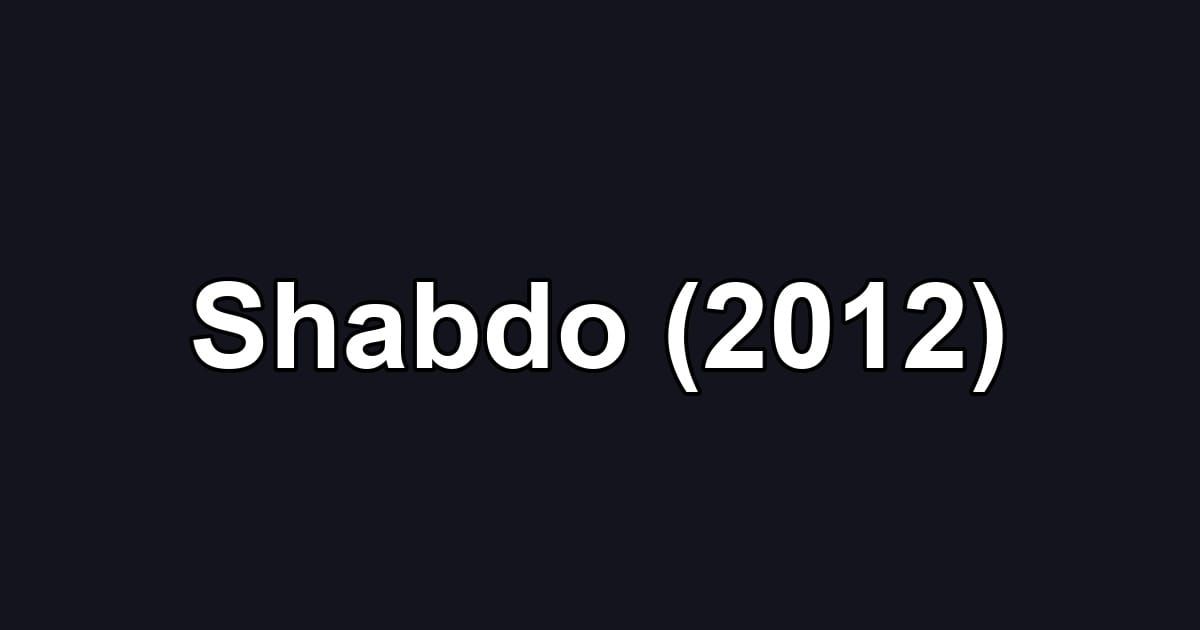 Shabdo (2012)