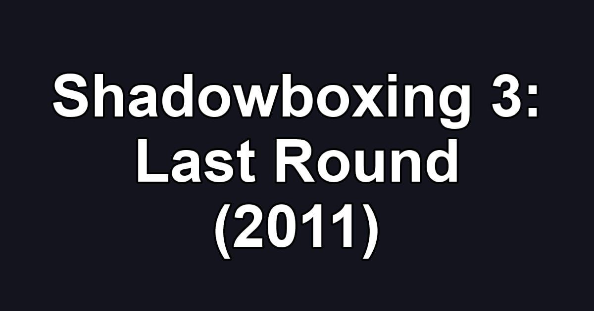 Shadowboxing 3: Last Round (2011)