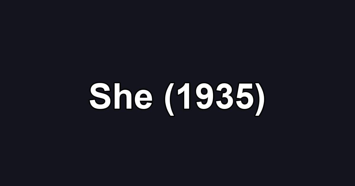 She (1935)
