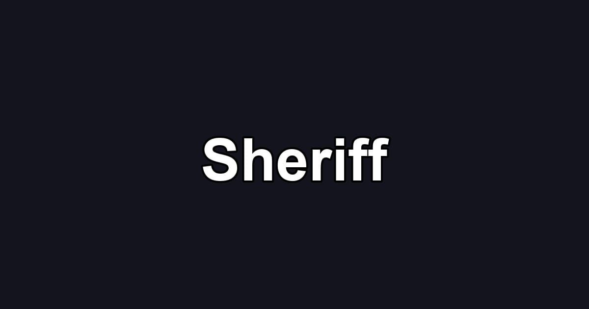 Sheriff