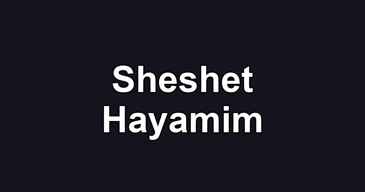 Sheshet Hayamim