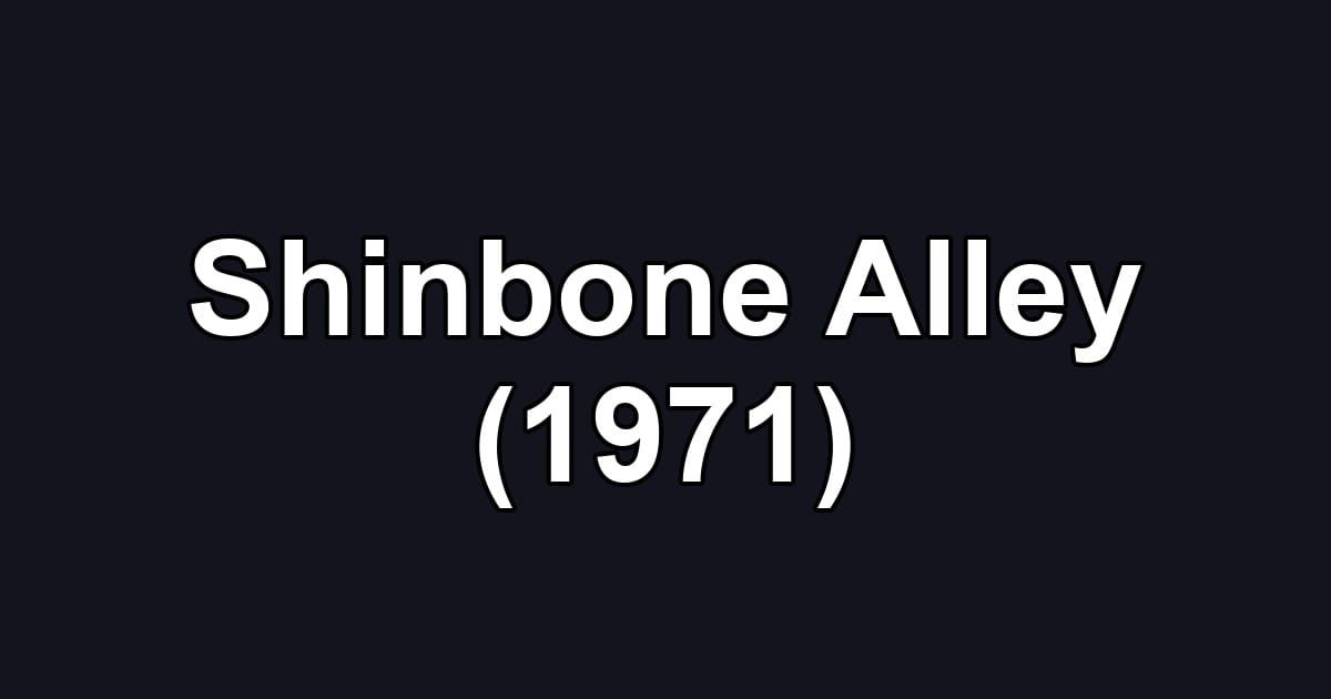 Shinbone Alley (1971)