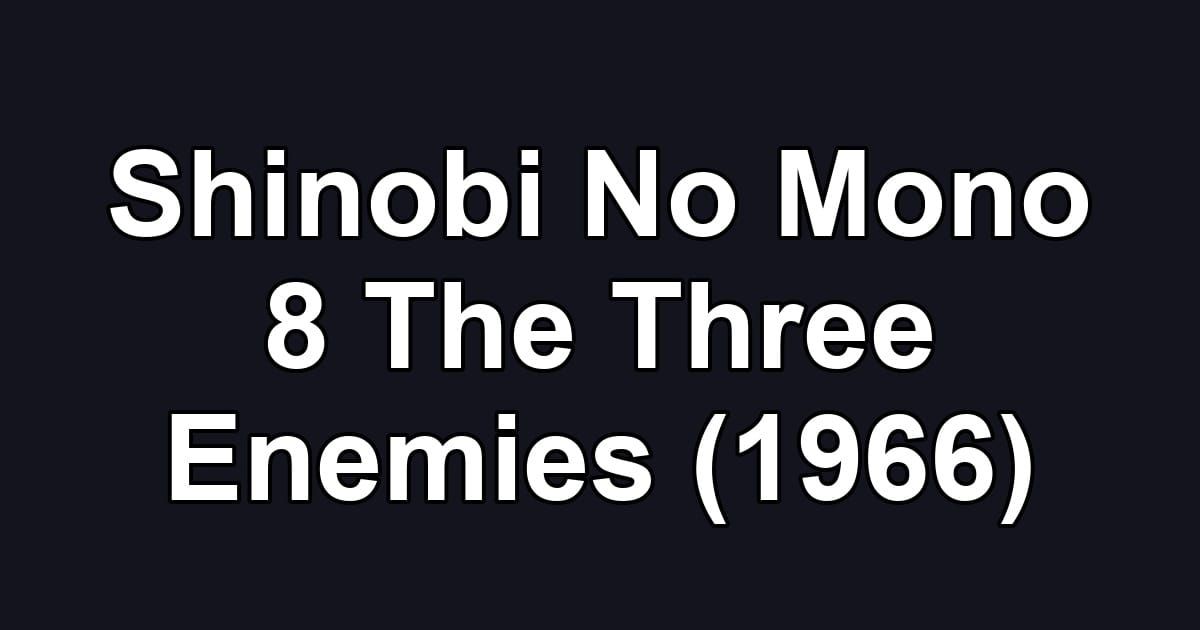 Shinobi No Mono 8 The Three Enemies (1966)