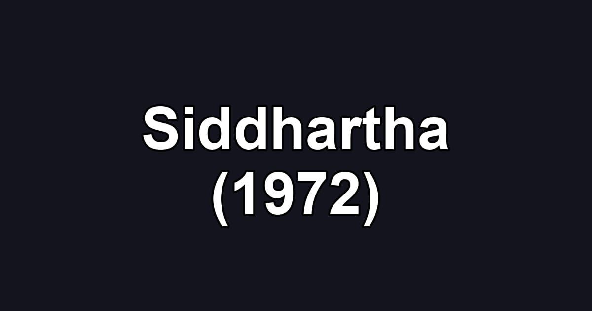 Siddhartha (1972)