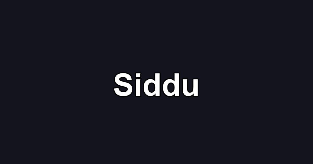 Siddu
