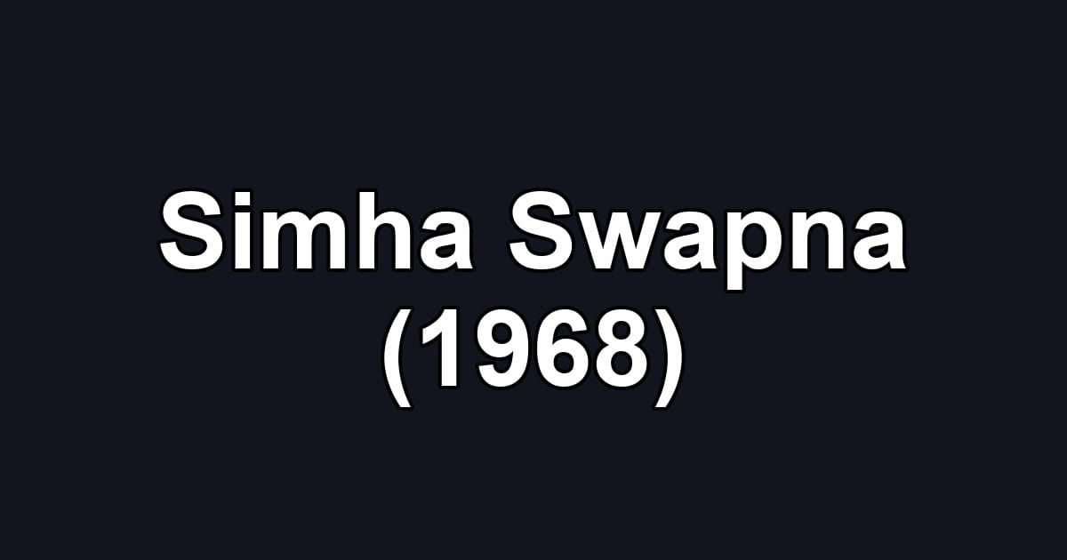 Simha Swapna (1968)