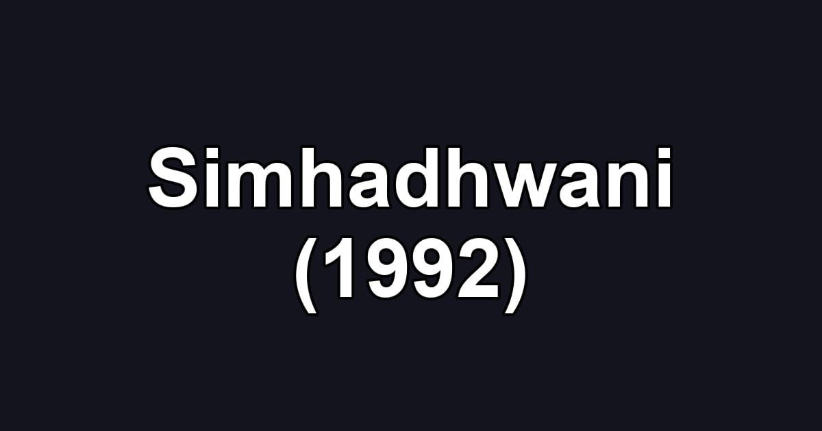 Simhadhwani (1992)