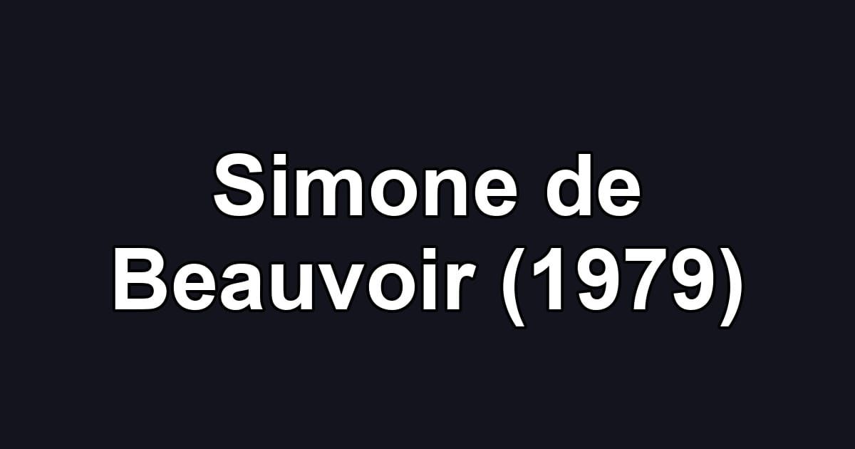 Simone de Beauvoir (1979)