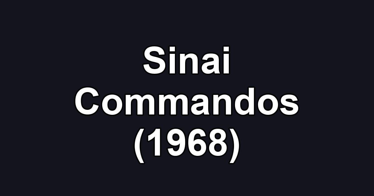 Sinai Commandos (1968)