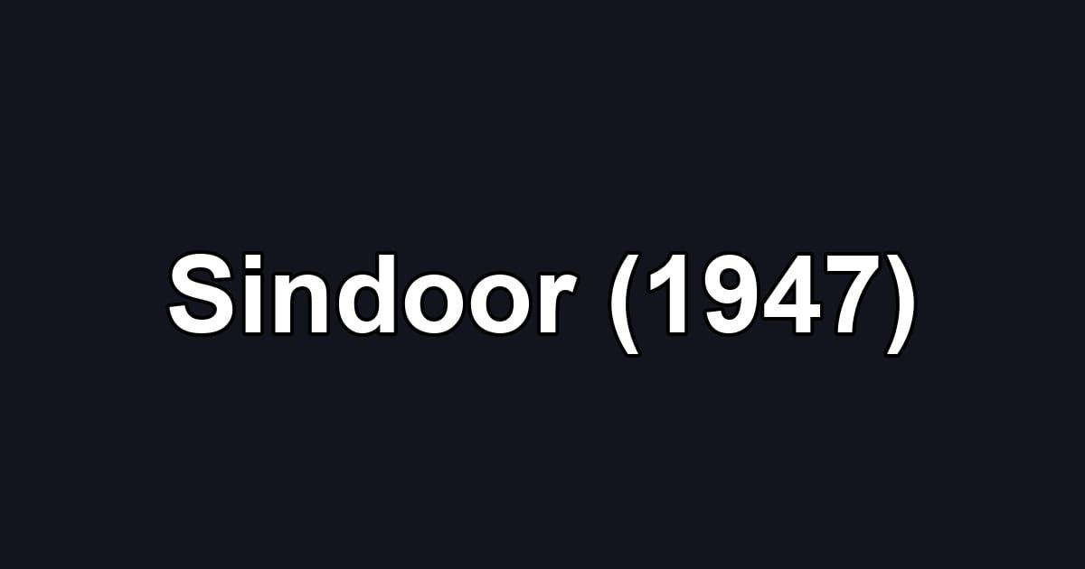 Sindoor (1947)