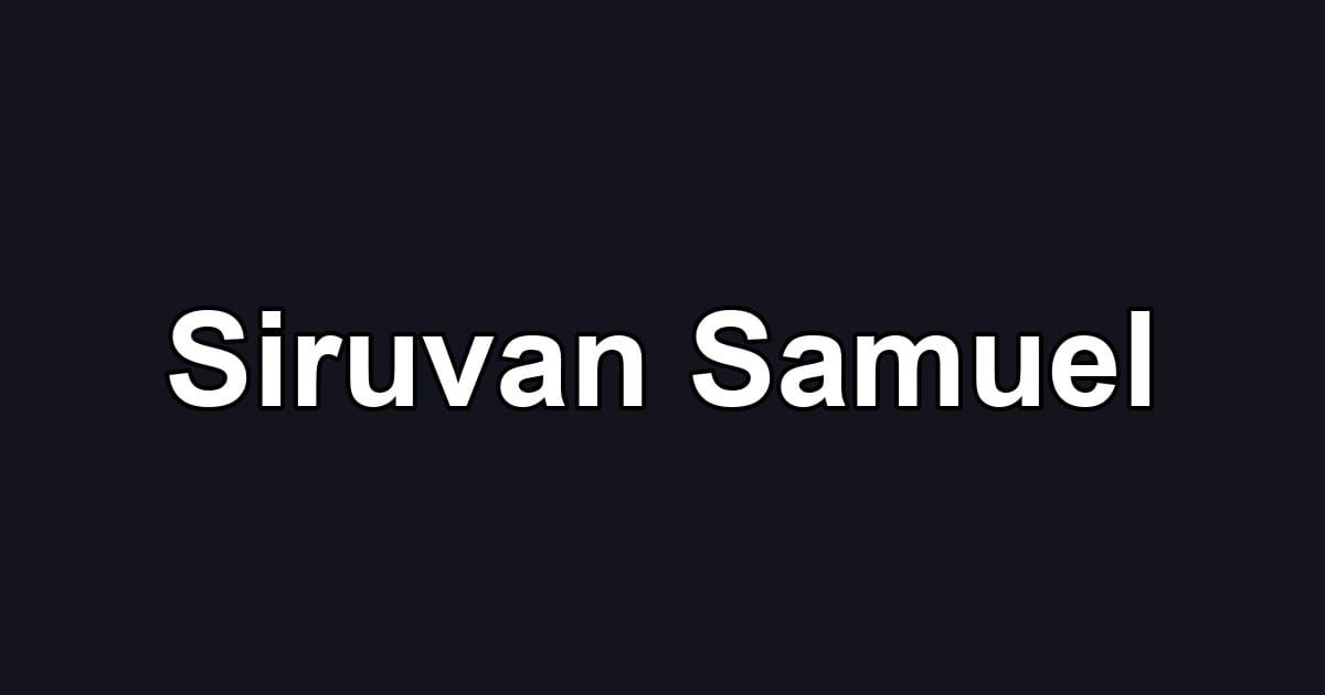 Siruvan Samuel