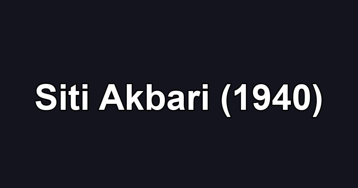 Siti Akbari (1940)