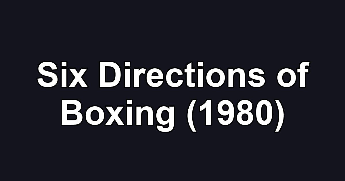 Six Directions of Boxing (1980)