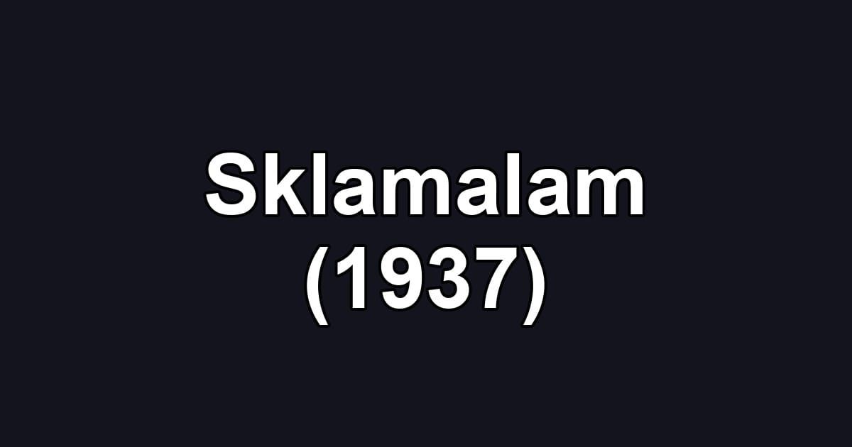 Sklamalam (1937)