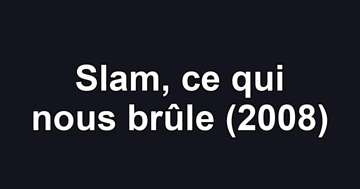 Slam, ce qui nous brûle (2008)