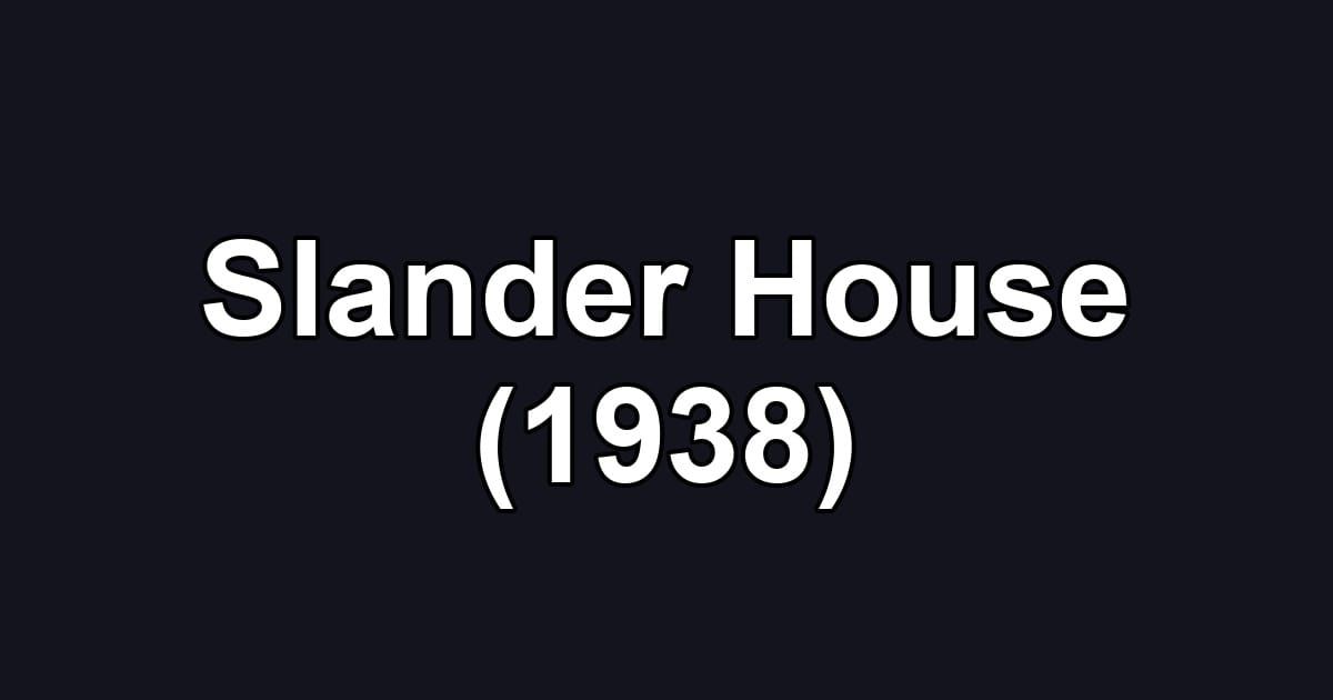Slander House (1938)