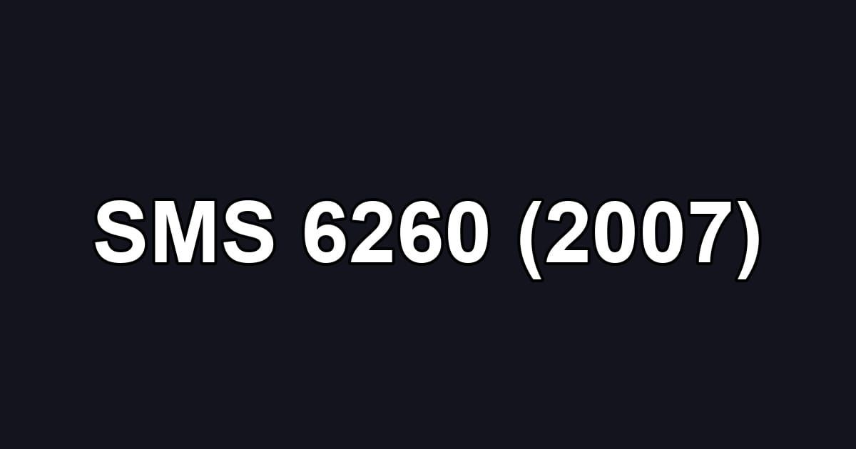 SMS 6260 (2007)