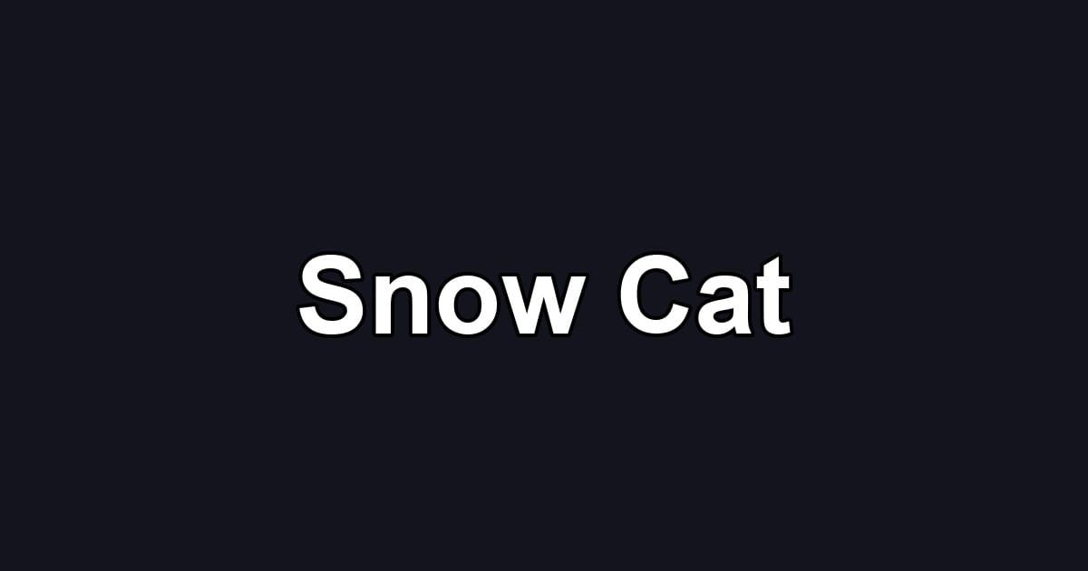 Snow Cat