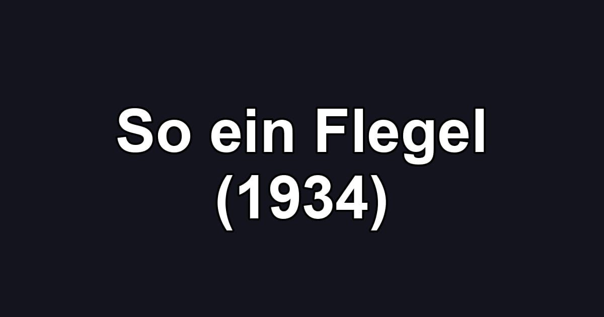 So ein Flegel (1934)