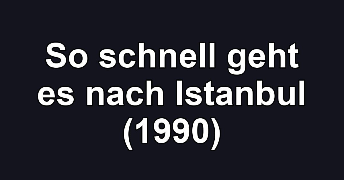 So schnell geht es nach Istanbul (1990)