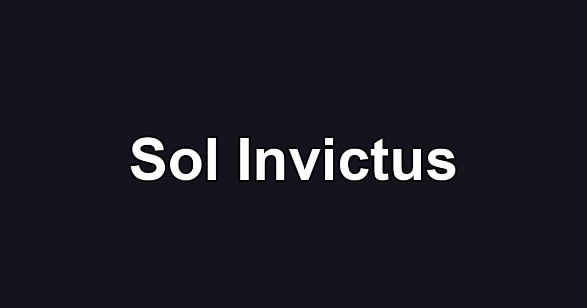 Sol Invictus
