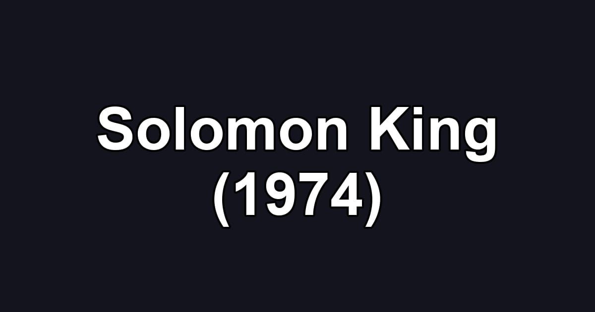 Solomon King (1974)
