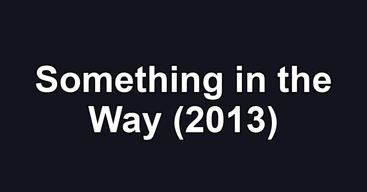 Something in the Way (2013)