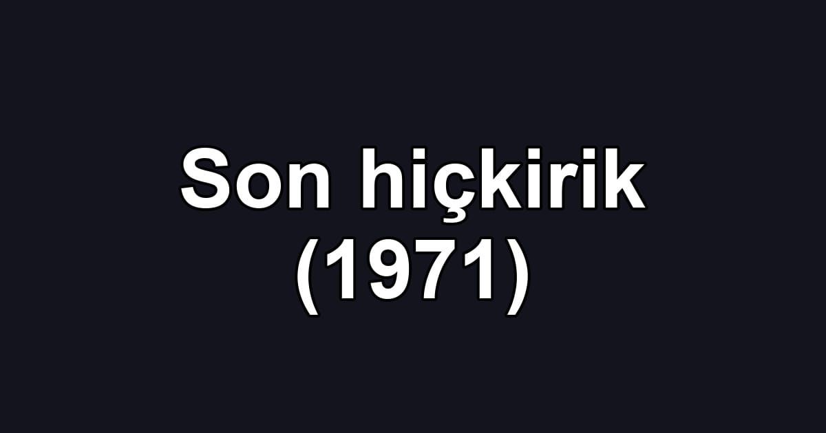 Son hiçkirik (1971)