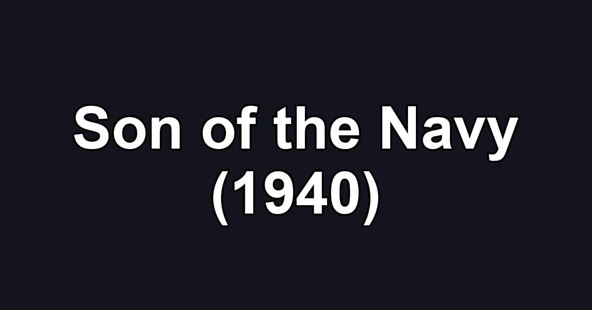Son of the Navy (1940)