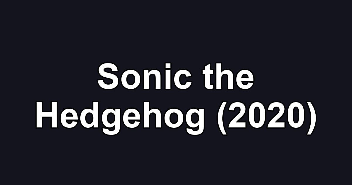 Sonic the Hedgehog (2020)