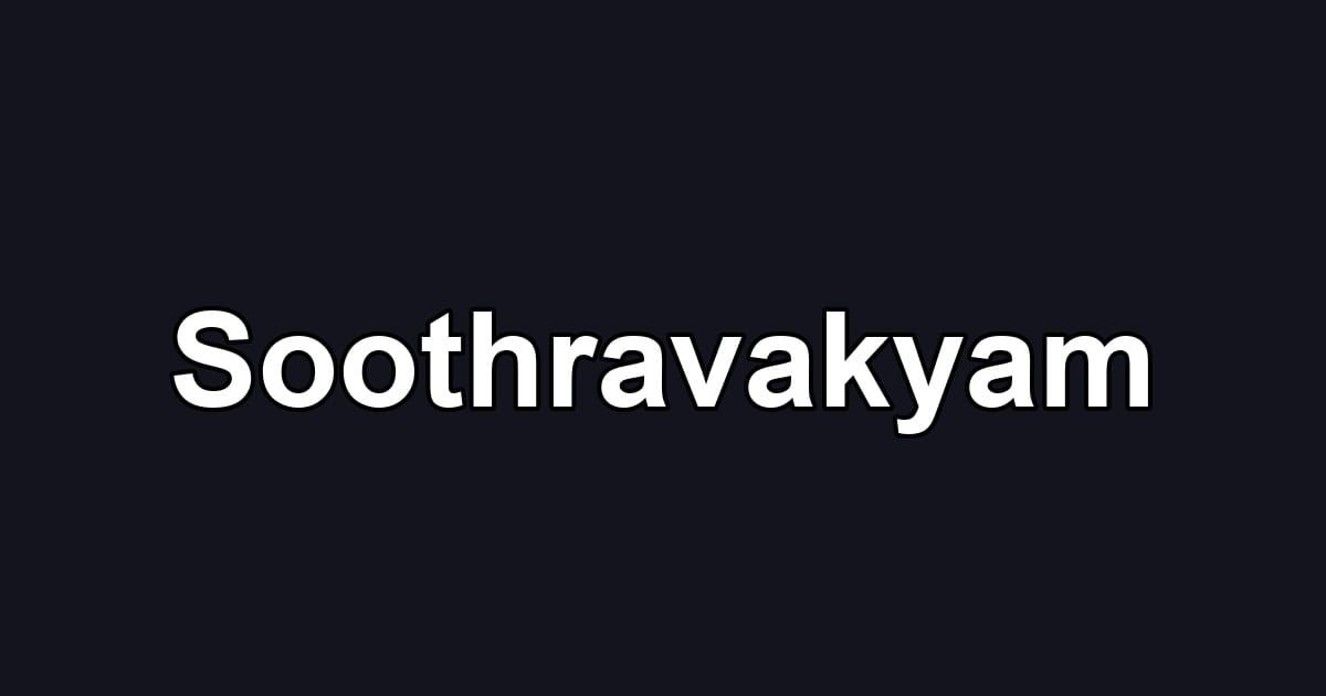Soothravakyam