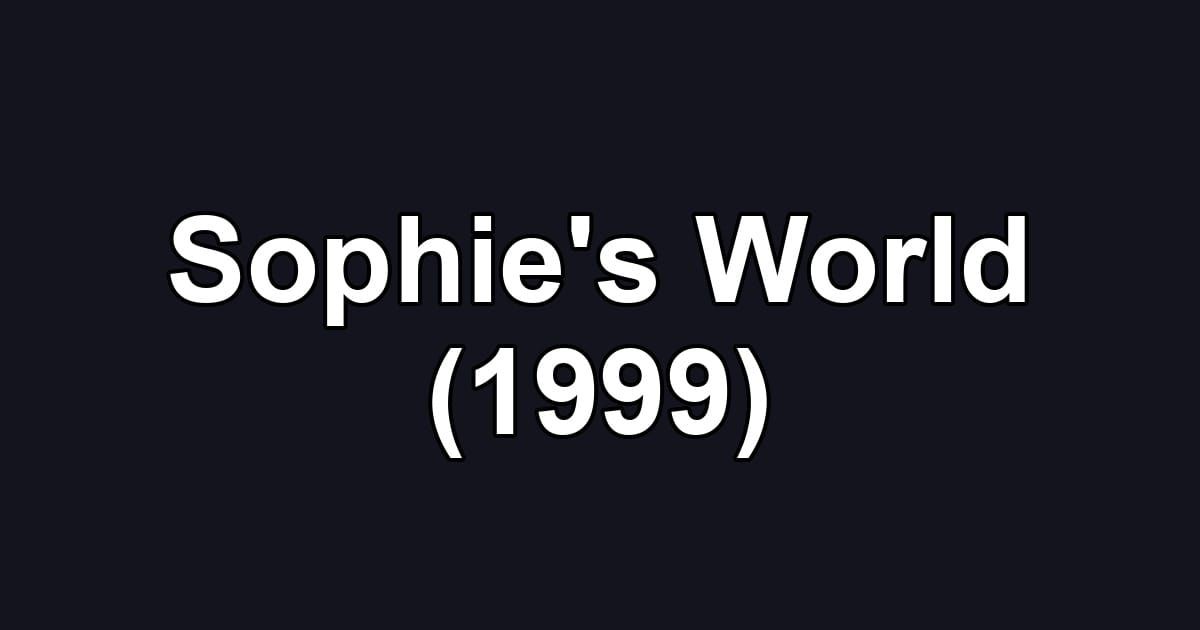 Sophie's World (1999)