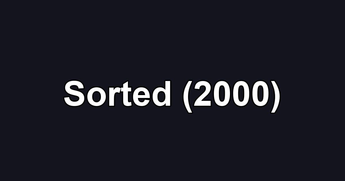 Sorted (2000)