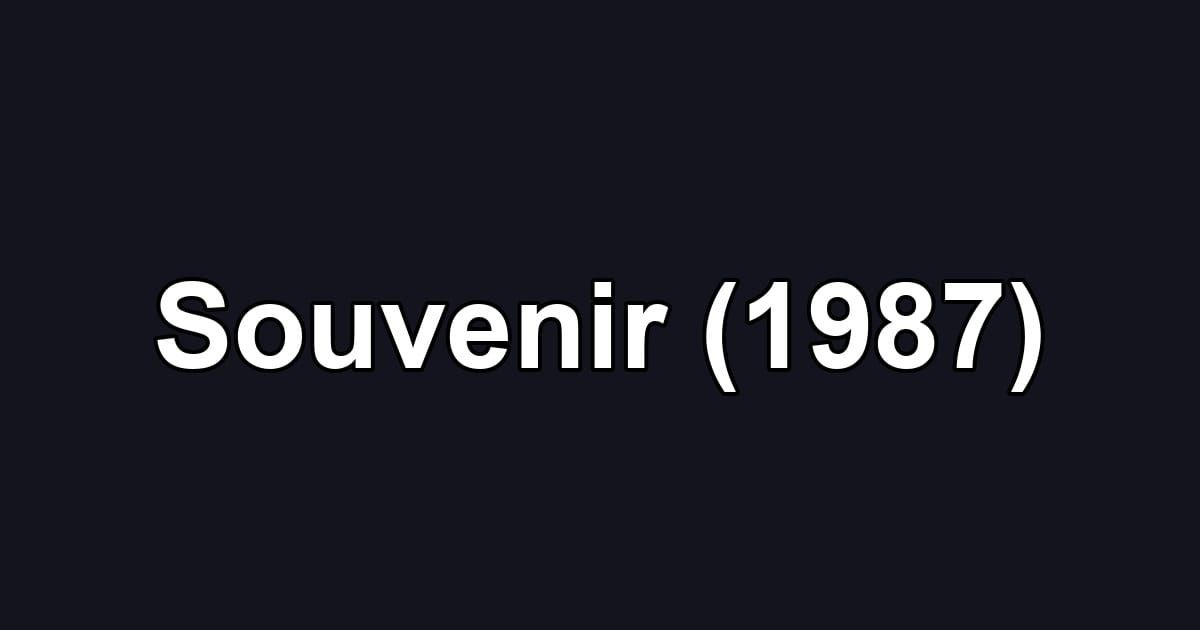 Souvenir (1987)