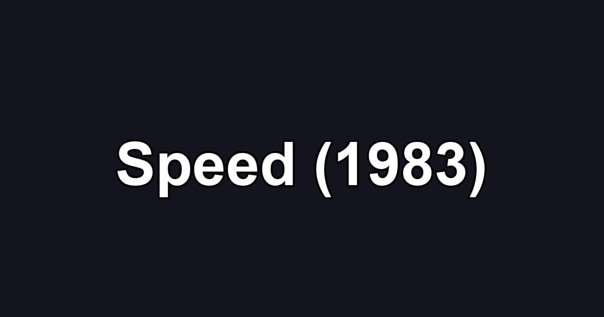 Speed (1983)