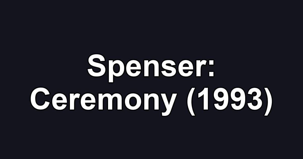 Spenser: Ceremony (1993)